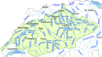 Detalle cartográfico del lago
