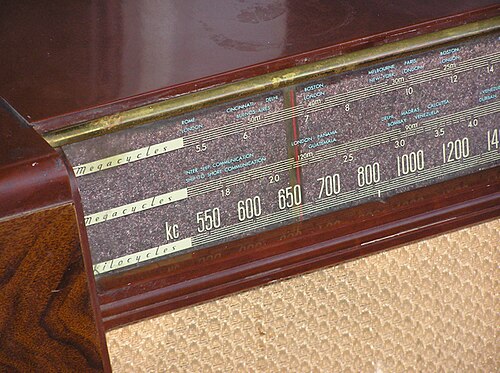 Dial de receptor de radio clásico
