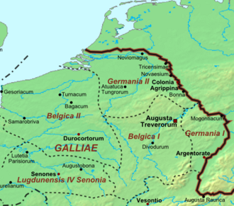 Representación histórica del conflicto entre francos y romanos