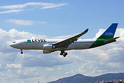 Avión Airbus A330-200 de la aerolínea Level