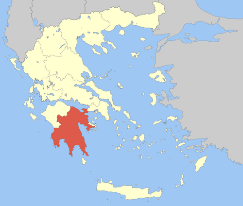 Mapa de las periferias de Grecia