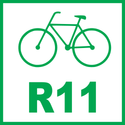 Señalización oficial de la ruta EuroVelo 11