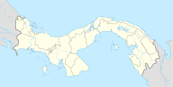 Mapa de ubicación de la Ciudad de Panamá en el territorio nacional