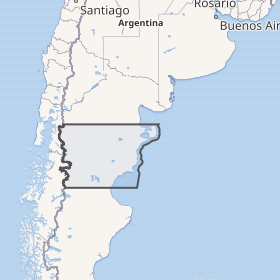 Mapa político y físico de la Provincia del Chubut