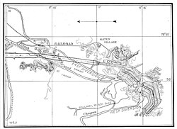 Mapa histórico de la zona de la represa