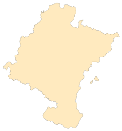 Mapa de Navarra resaltado como comunidad foral