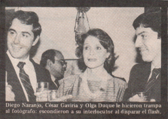 César Gaviria junto a Olga Duque de Ospina