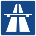 El signo indicador de las autopistas alemanas