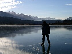 Patinaje sobre hielo al aire libre en Austria