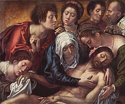 Pietà en el tríptico Haneton