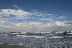El mar Negro cerca de Constanza, Rumania