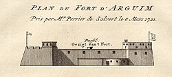 Fuerte colonial en Arguin construido en el siglo XVIII