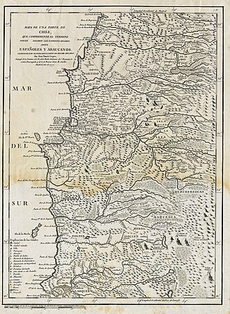 Mapa histórico de la Araucanía