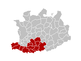 Mapa de localización y representación territorial del distrito