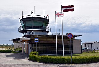 Vista general de las instalaciones del Aeropuerto Internacional de Ventspils