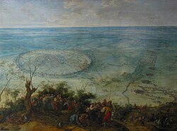 Pintura histórica del sitio de Lovaina