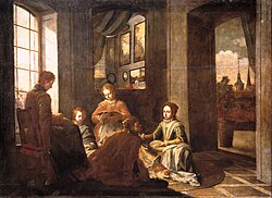 Educación de Santa Teresa, óleo sobre lienzo expuesto en el Museo del Prado.