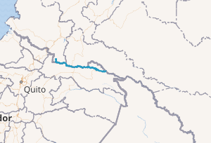 Mapa esquemático de la región del río San Miguel