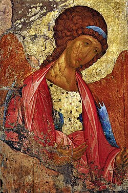 Icono ruso de Miguel por Andrei Rublev