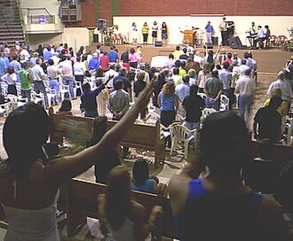Servicio en la Iglesia bautista Pueblo Nuevo Bahía Blanca en Argentina