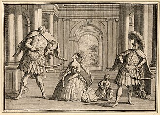 Caricatura histórica de Senesino, Cuzzoni y Berenstadt