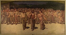 Il quarto stato, pintura de Giuseppe Pellizza da Volpedo de 1901.