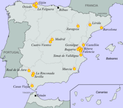 Mapa territorial vigente durante la Segunda República Española