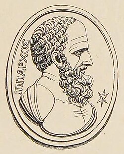 Busto o representación clásica vinculada a Hiparco de Nicea