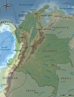 Representación cartográfica de la vertiente del Pacífico.