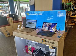 Isla de exposición de Microsoft Surface