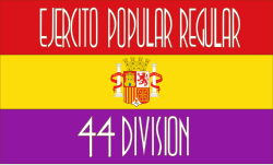 Ejemplo de bandera del Ejército republicano de la 44.ª División