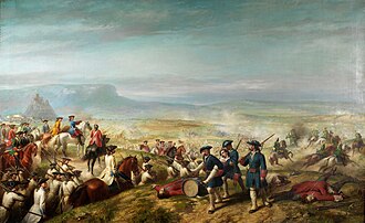 Representación artística de la Batalla de Almansa