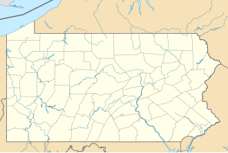 Mapa de ubicación de Gettysburg en Pensilvania