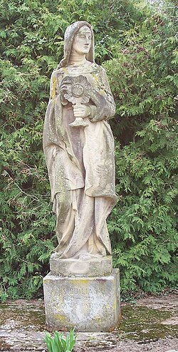 Representación gráfica de Odilia de Alsacia en Avolsheim.