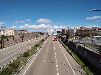 Vista panorámica de un tramo de la carretera N-330