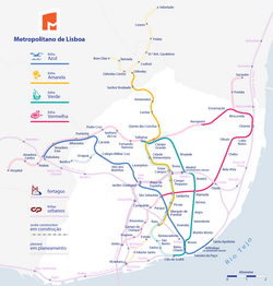 Esquema de conexiones ferroviarias y suburbanas