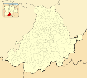 Mapa de localización del puerto de Peñanegra en la provincia de Ávila