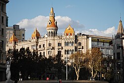Inicio del paseo de Gracia desde la plaza