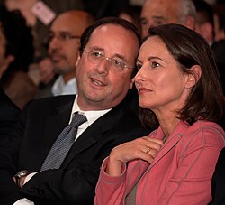 François Hollande junto a Ségolène Royal