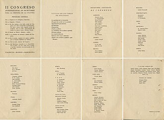 Congreso de escritores en la Guerra Civil