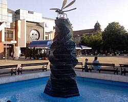 Área urbana y plaza en el centro de Pirot