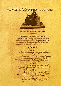 Decreto del 19 de mayo de 1802 sobre la creación de la Legión de Honor