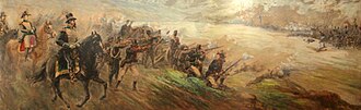 Acuarela histórica de la Batalla de Tacuarí pintada por Guillermo Da Re en 1890