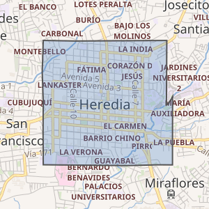 Plano cartográfico de la zona