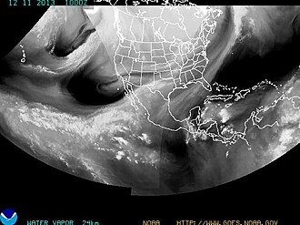 Imagen satelital de vapor de agua
