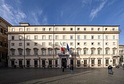 Palacio Chigi, sede del Gobierno italiano y residencia oficial del presidente del Consejo