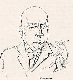 Caricatura de Oswald Spengler