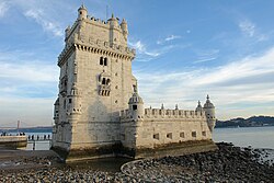 Torre de Belén en Lisboa, exponente de la arquitectura portuguesa.