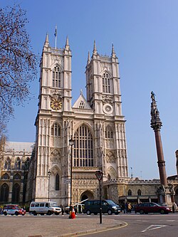 Fachada occidental de la abadía de Westminster