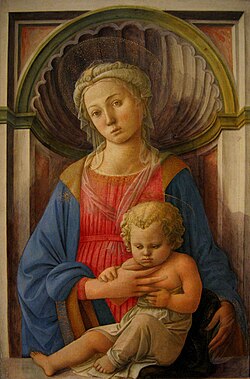 Virgen con Niño pintada por Filippo Lippi entre 1440 y 1445